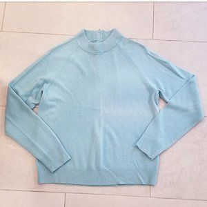 Vintage high neck light blue acrylic sweater